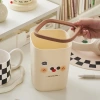 Cute small mini desktop trash can 2024 new home dormitory living room office storage bucket with high appearance level details Picture